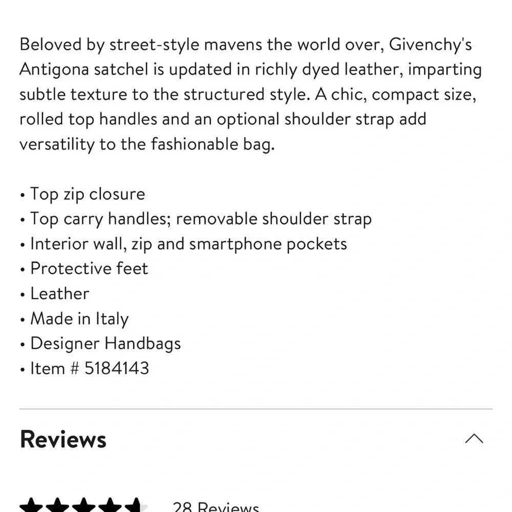 GIVENCHY - Authentic Small Antigona Satchel- NWOT - Picture 3 of 7